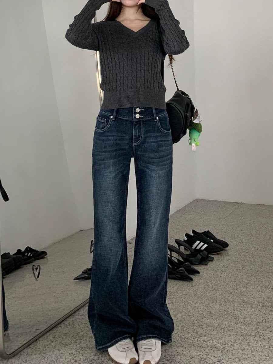 2024 Autumn and Winter Slim Fit Casual Floor-Mopping Trousers