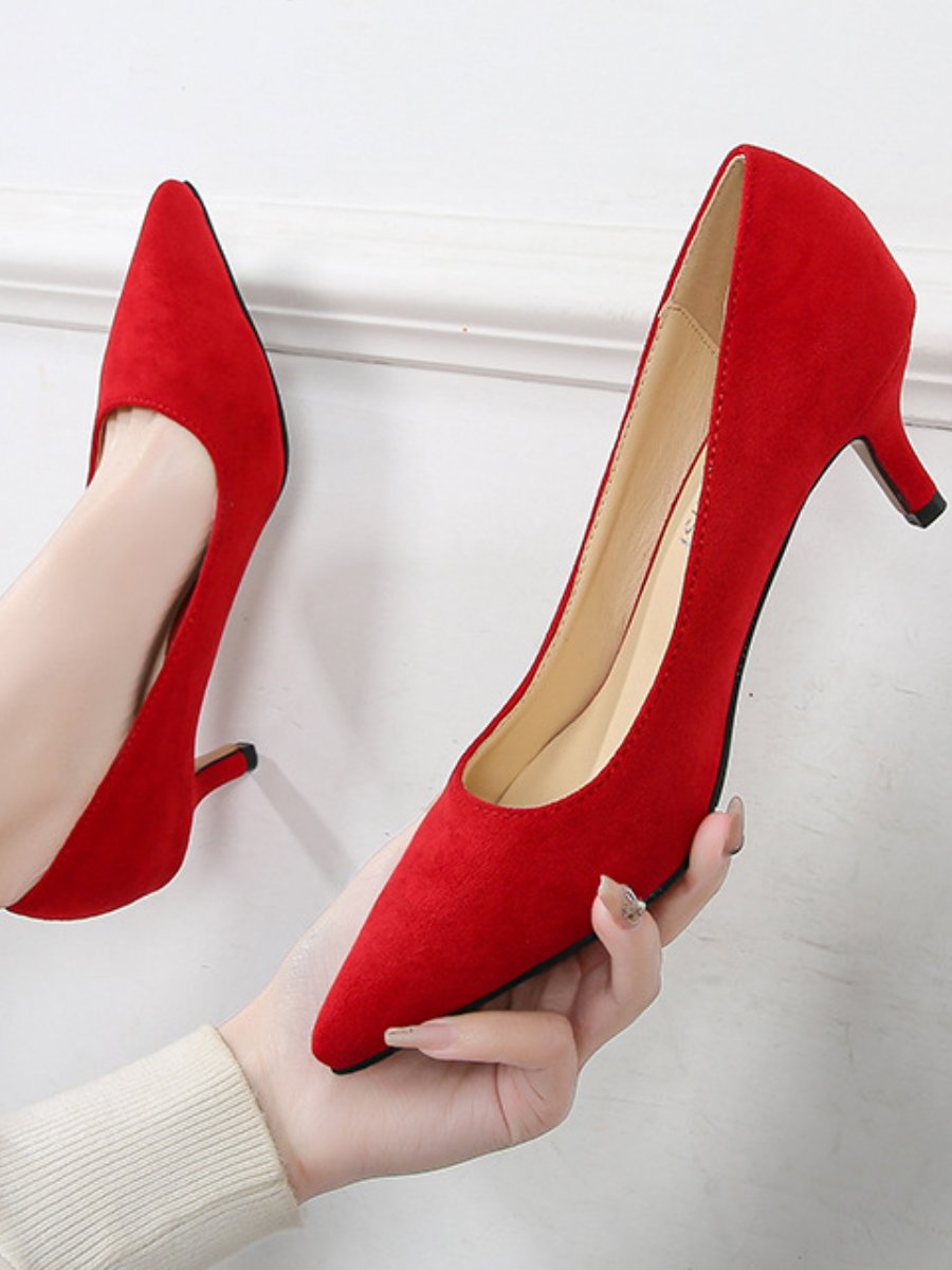 Stiletto Professional Suede Black Pointed High Heels