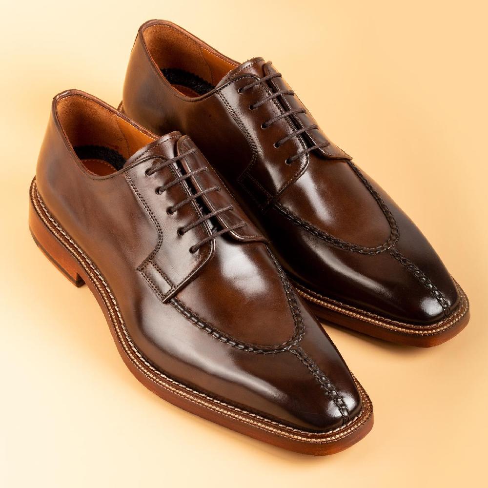Italian Norwegian Stitched Low-top Cowhide Genuine Leather Shoes