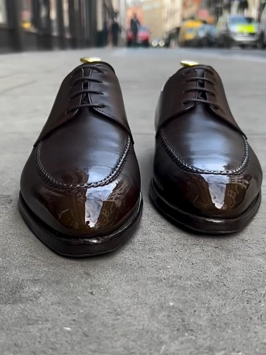 Low-top Pointed Toe Leather Casual Shoes