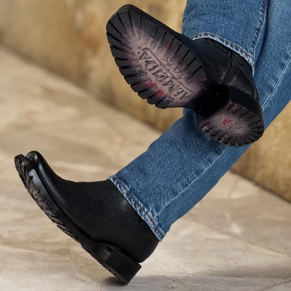 Side Zipper All-match Knight Boots Martin Boots Leather Boots