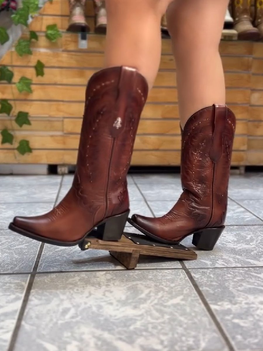 New High Boots High Heel Boots Embroidered Western Cowboy Knight Boots