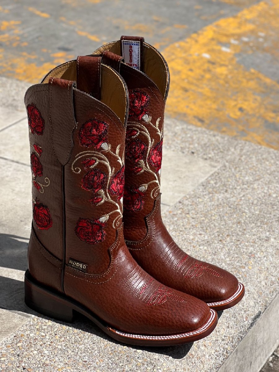 Fashion Martin Boots Thick Heel High Heel Embroidered Women's Boots