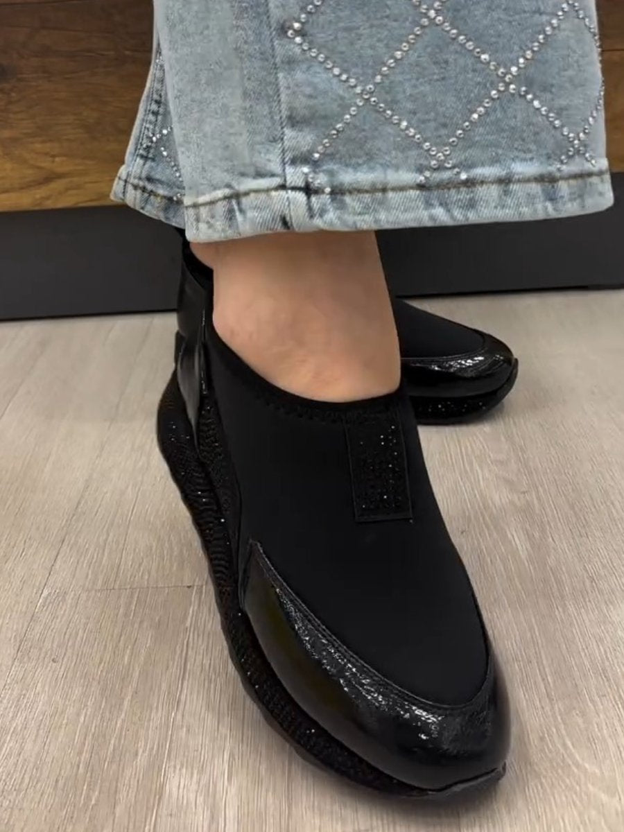 Thick-soled Sequined Slip-on Breathable Shoes