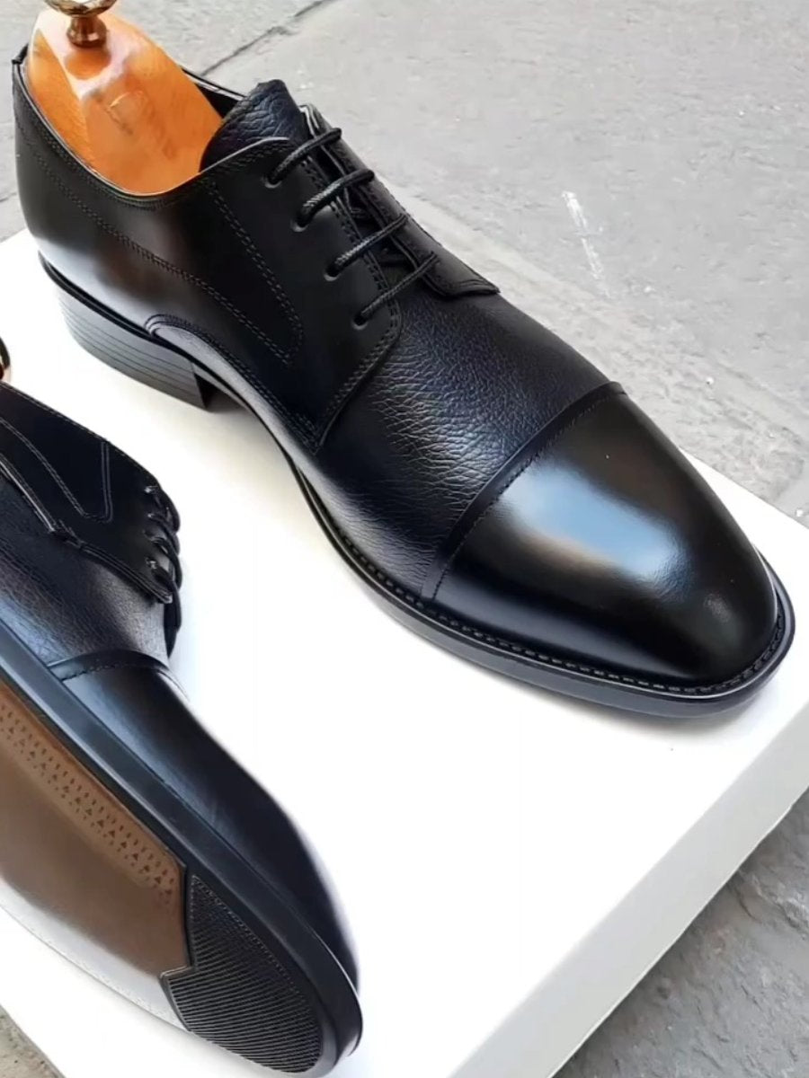 Business Formal Wear Height-enhancing Pointed Toe Casual Leather Shoes