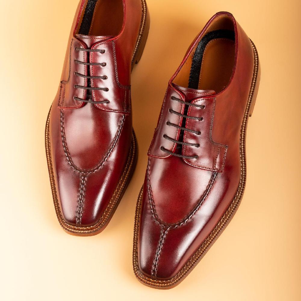 Vintage Genuine Leather Cowhide Handmade Men's Formal Shoes Oxford Shoes