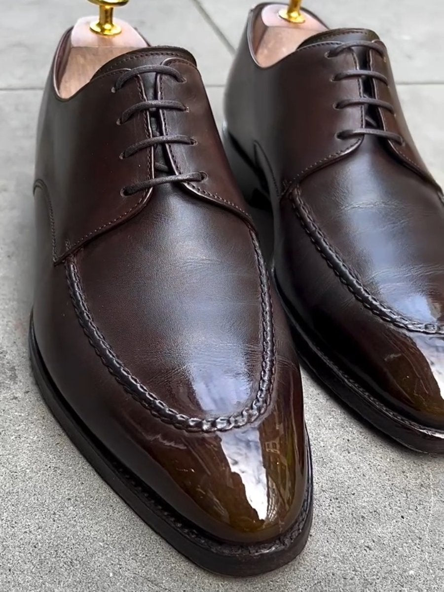 Low-top Pointed Toe Leather Casual Shoes