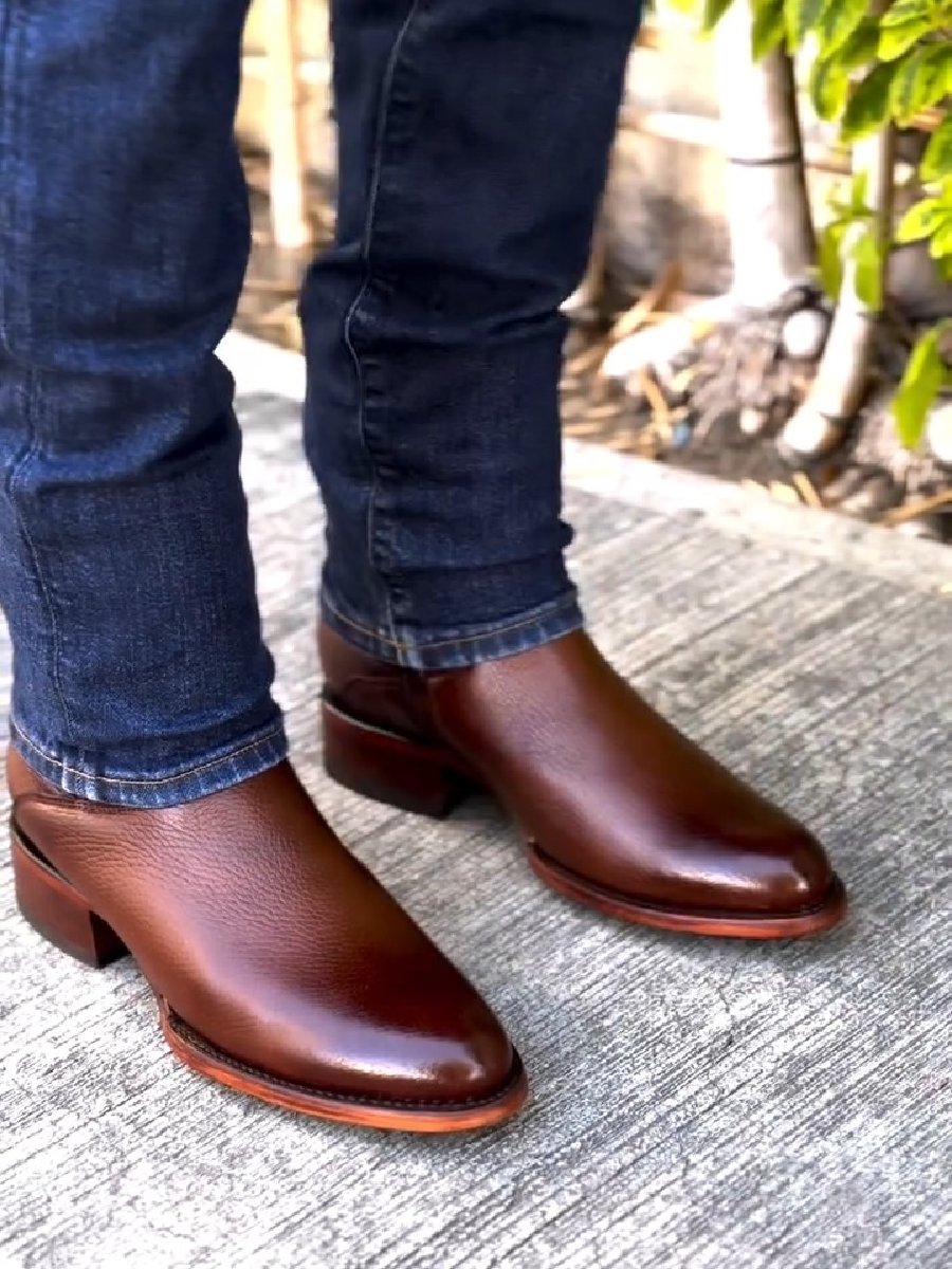Ankle Boots Side Zipper Versatile Leather Boots