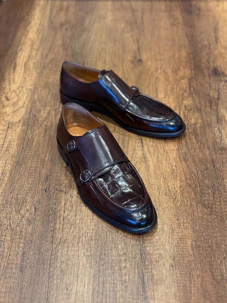 Double Buckle Monk Shoes