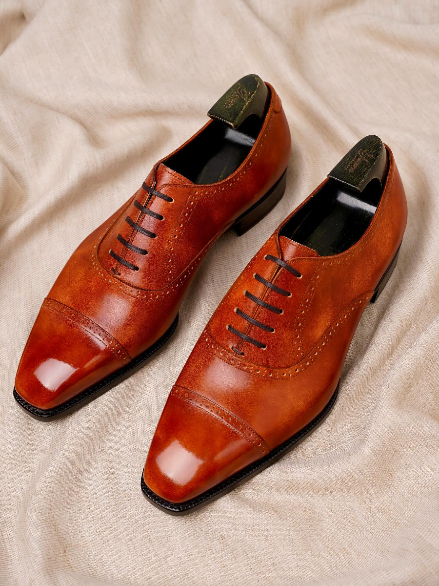 New Three-joint Lace-up Leather Shoes