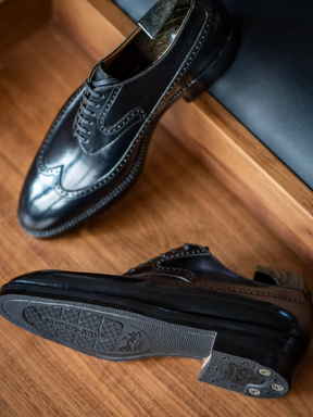 Blue Handmade Oxford Shoes