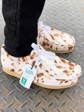 Originals Wallabee Tan Cow Print Boot