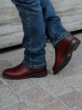 Pointed Vintage Leather Boots