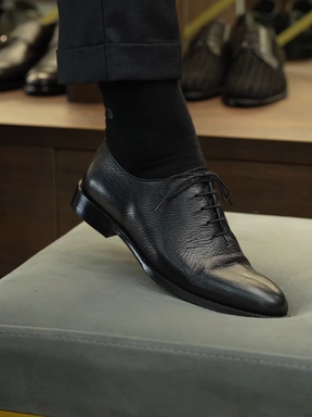 Black Full-grain Oxford Shoes