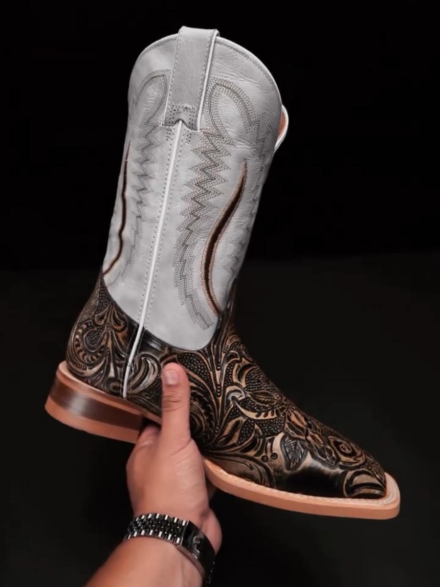 Vintage Embroidered Western Cowboy Boots