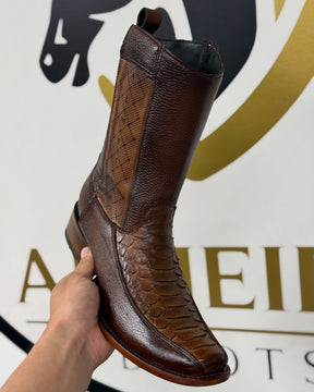 Tobacco Python Handmade Gala Boots