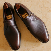 Leather Buckle Monk Shoes