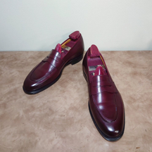 Red Pocket Cover Round Toe Leather Boat