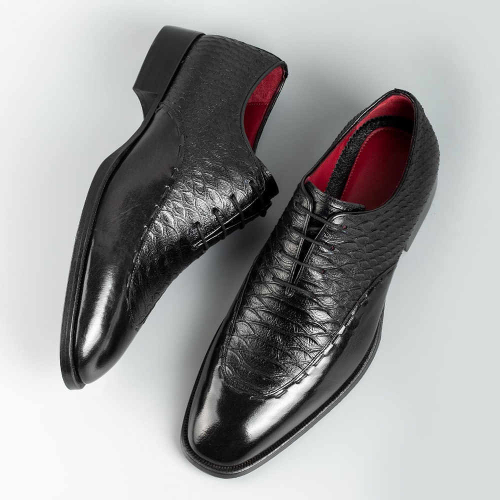 Men's Crocodile Pattern Formal Slip On Shoes