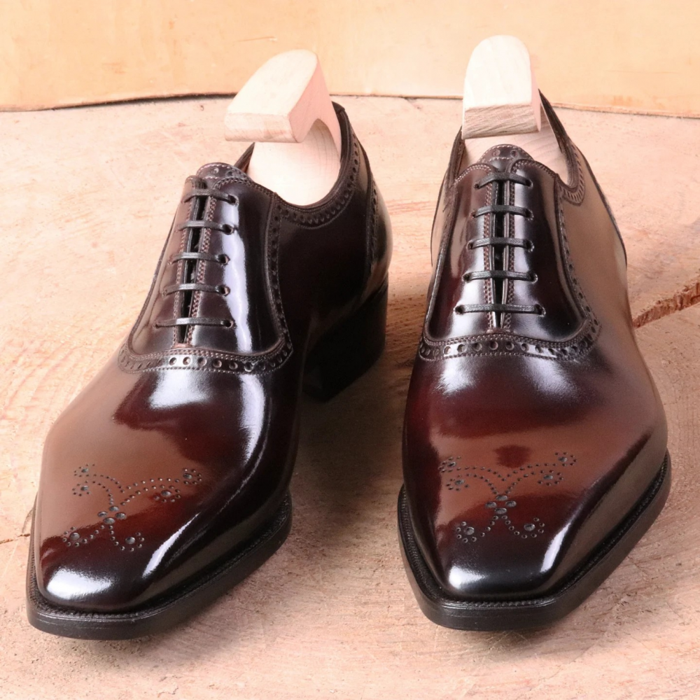 Brogue Carved Oxford Leather Shoes