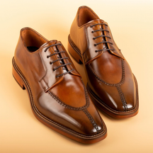 Italian Norwegian Stitched Low-top Cowhide Genuine Leather Shoes