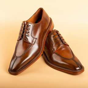 Italian Norwegian Stitched Low-top Cowhide Genuine Leather Shoes