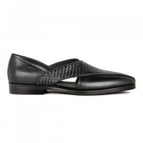 Black Woven Peshawari Sandal