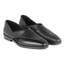 Black Woven Peshawari Sandal