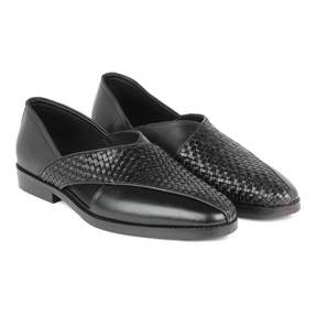 Black Woven Peshawari Sandal