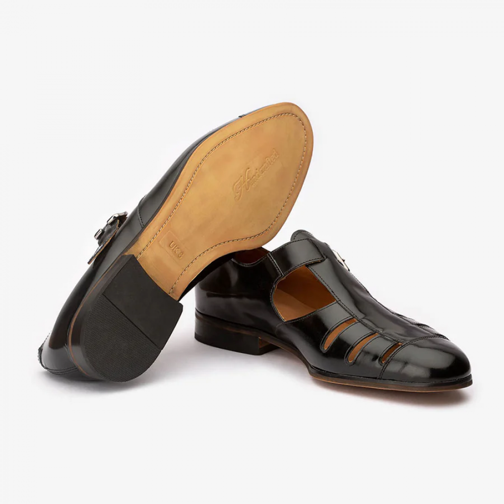 Black Roman Sandals