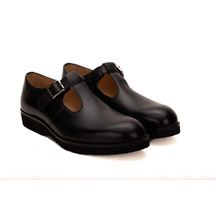 Black T-Bar Sandal