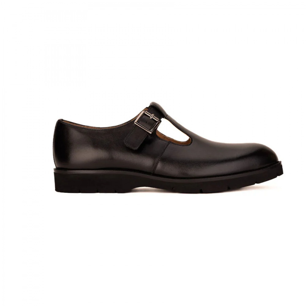 Black T-Bar Sandal