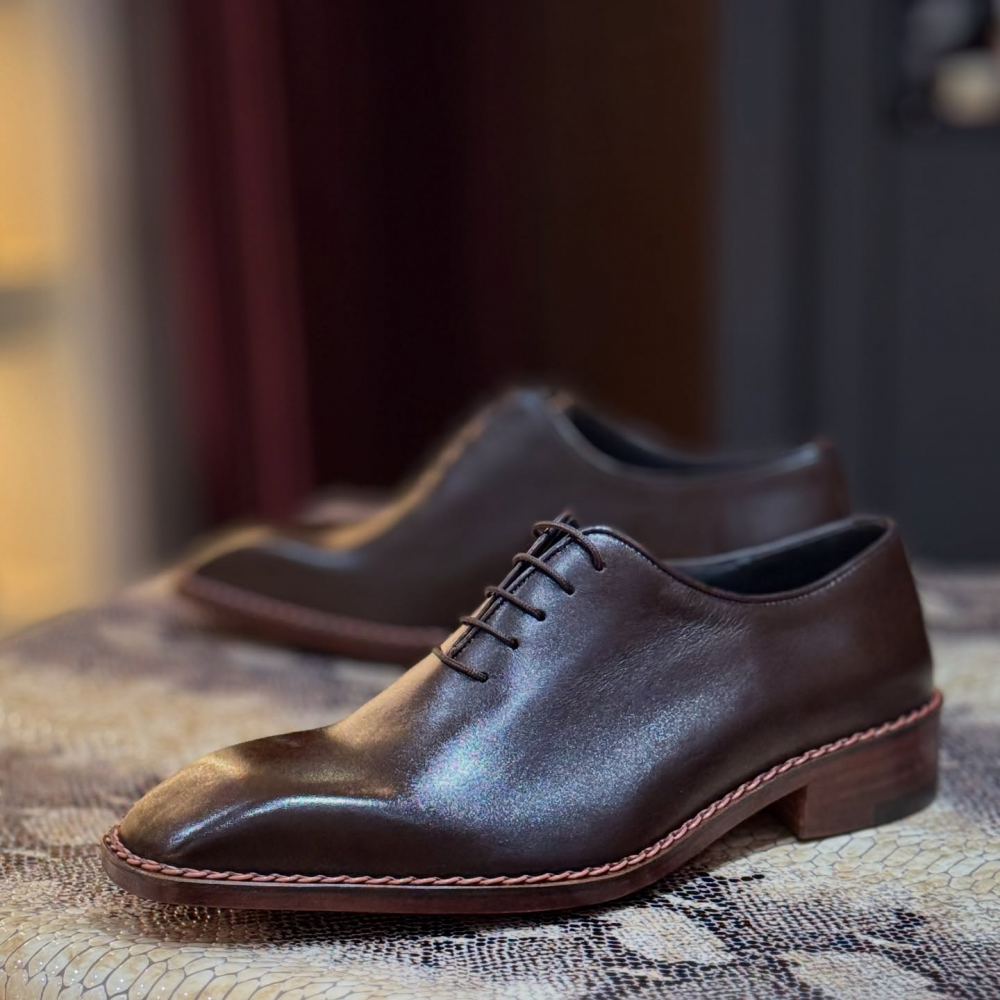 Casual Leather Shoes Lace-up Cowhide Shoes