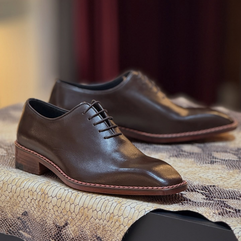 Casual Leather Shoes Lace-up Cowhide Shoes