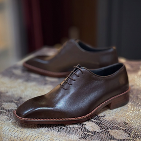 Casual Leather Shoes Lace-up Cowhide Shoes