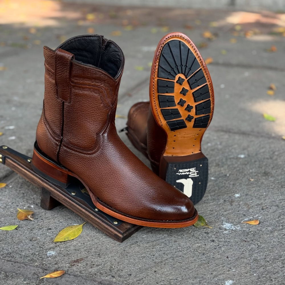 Round Toe Low Heel Ankle Boots