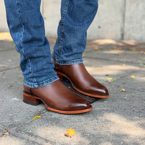 Round Toe Low Heel Ankle Boots