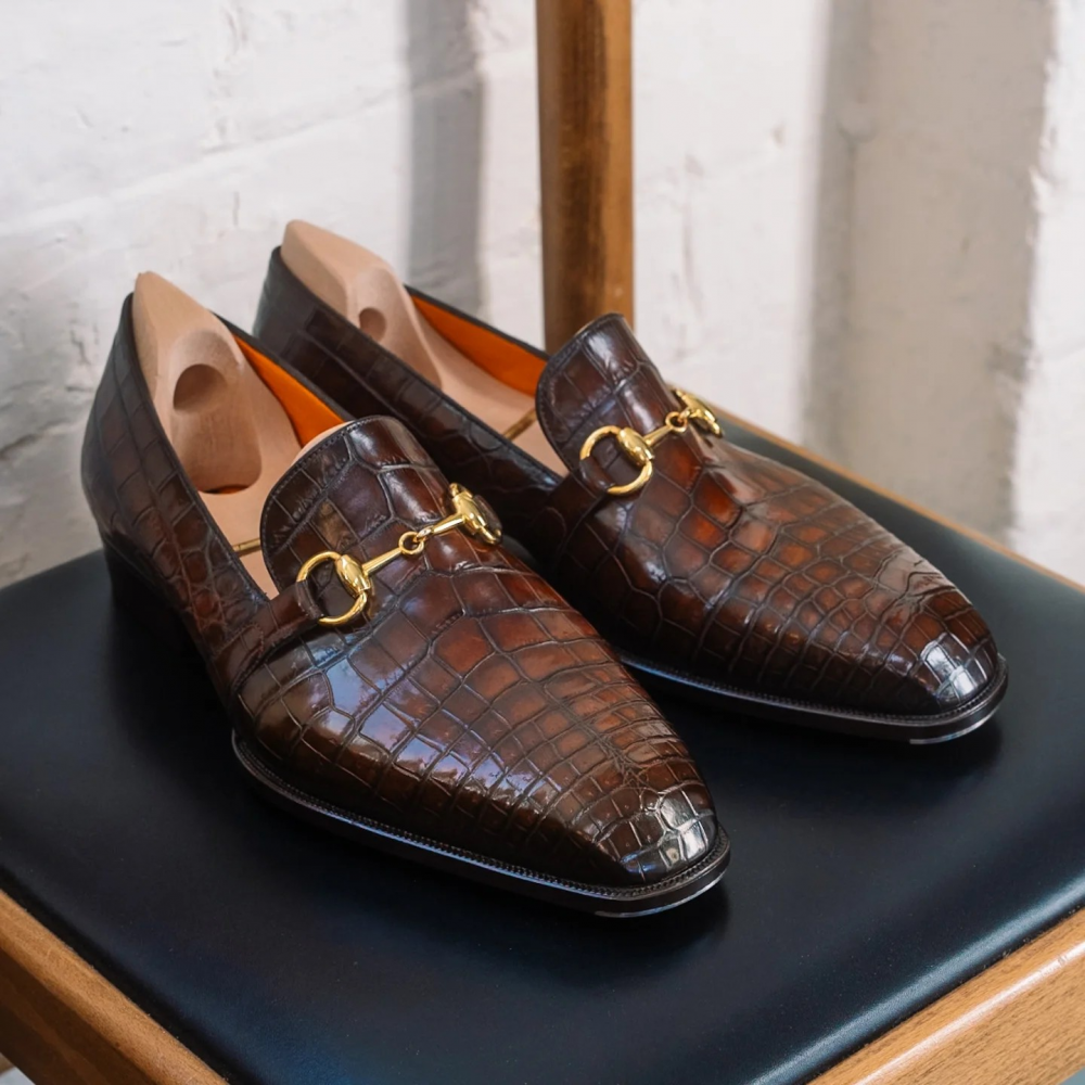 Crocodile Leather Loafers