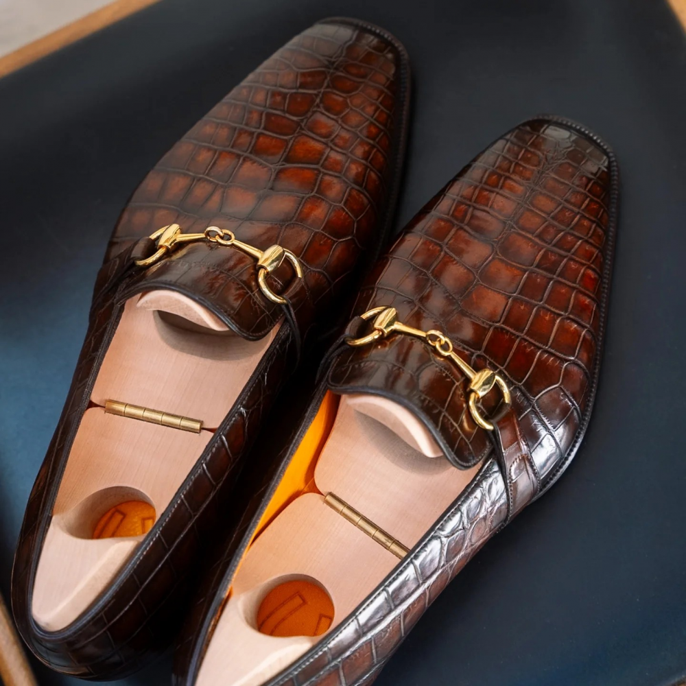 Crocodile Leather Loafers