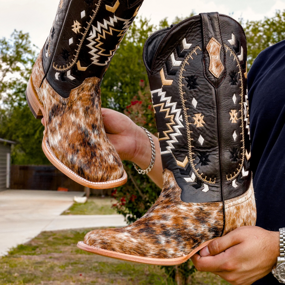 Pad-dyed Fashionable High-top Trendy Casual Leather Boots