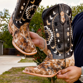 Pad-dyed Fashionable High-top Trendy Casual Leather Boots