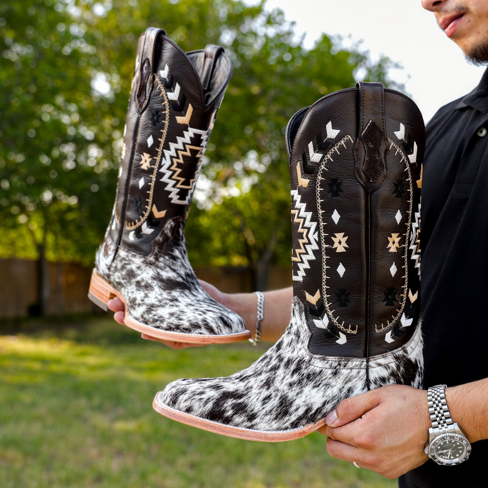 Brown Cowhide Boots