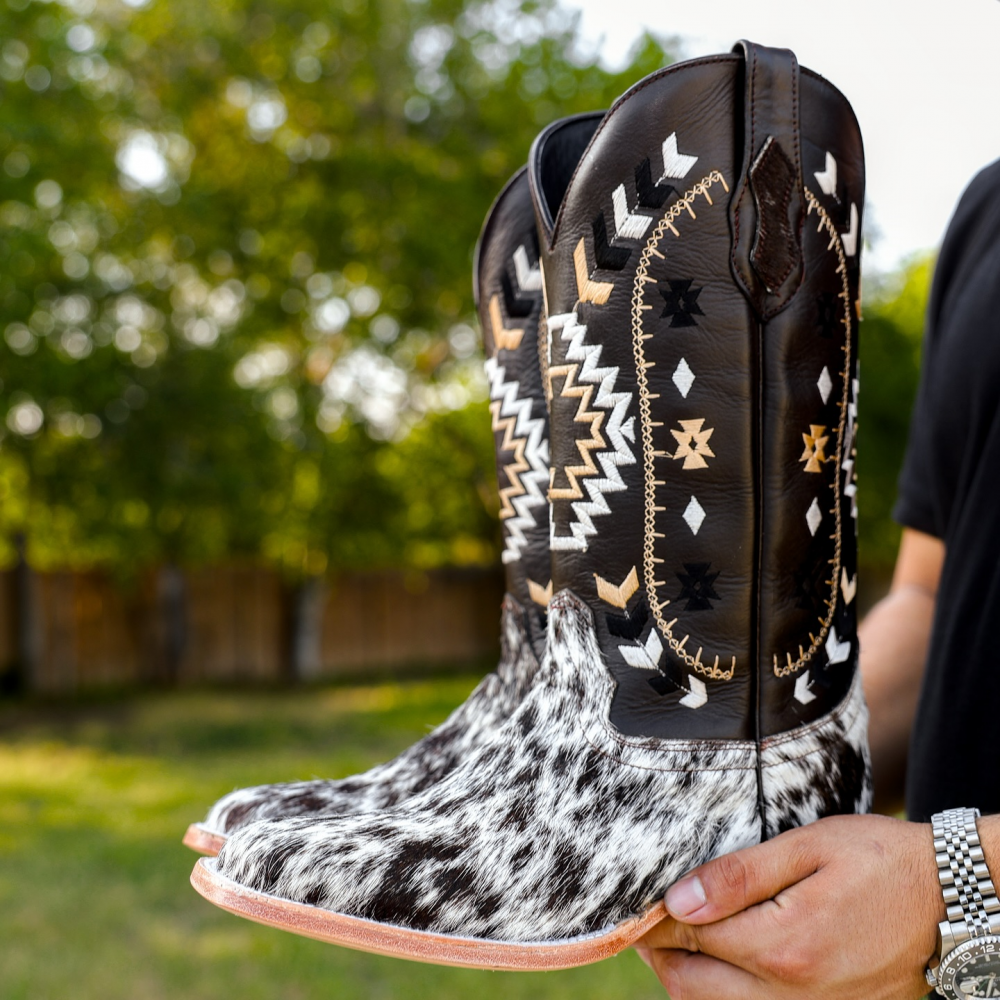Brown Cowhide Boots