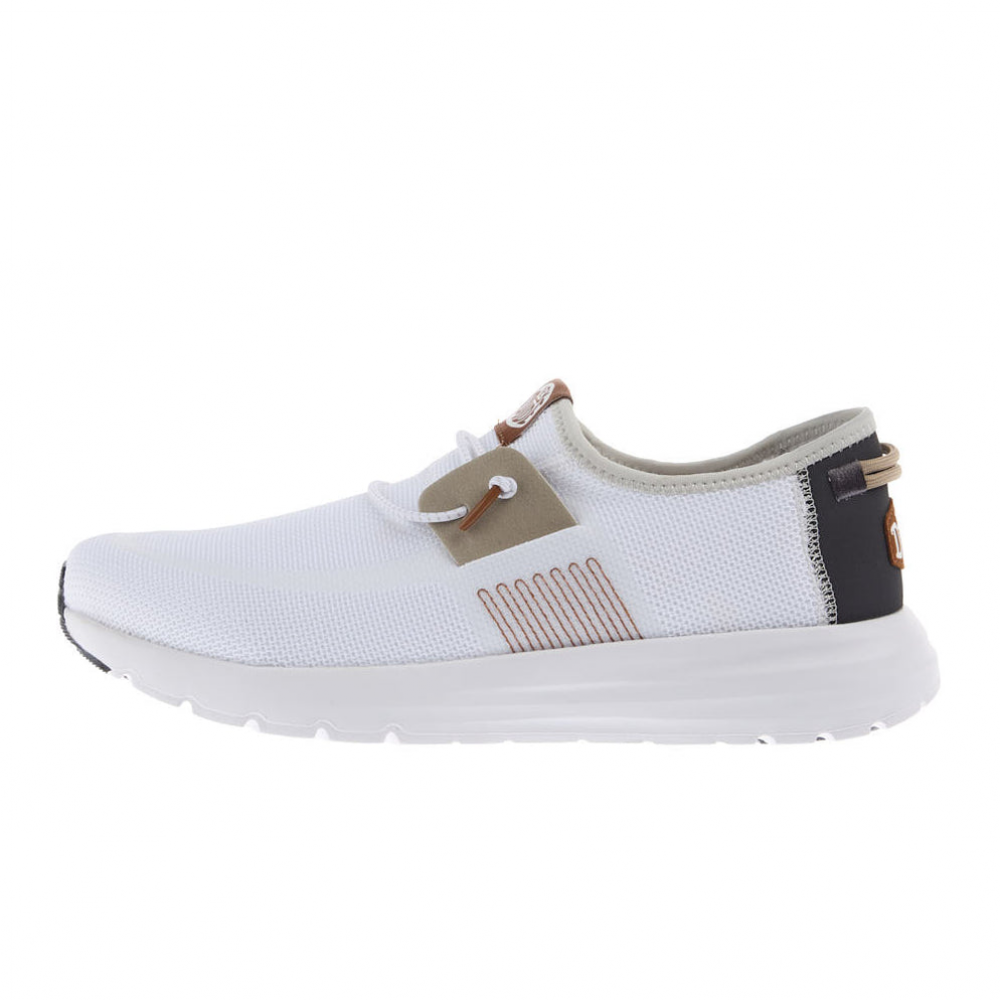 Men's Sirocco Stretch Sox White Casual Shoes