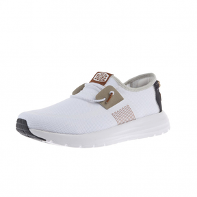 Men's Sirocco Stretch Sox White Casual Shoes