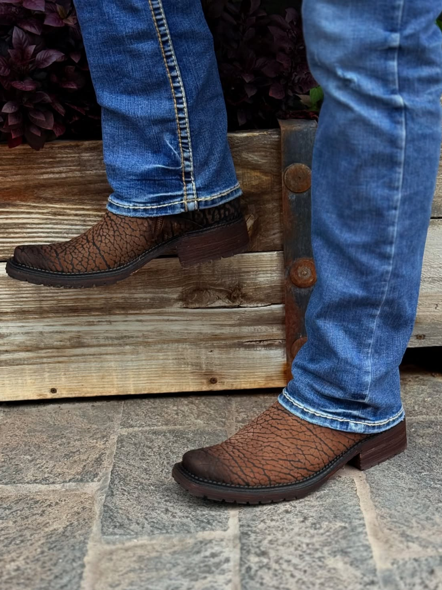 Oxneck Leather Cowboy Boots