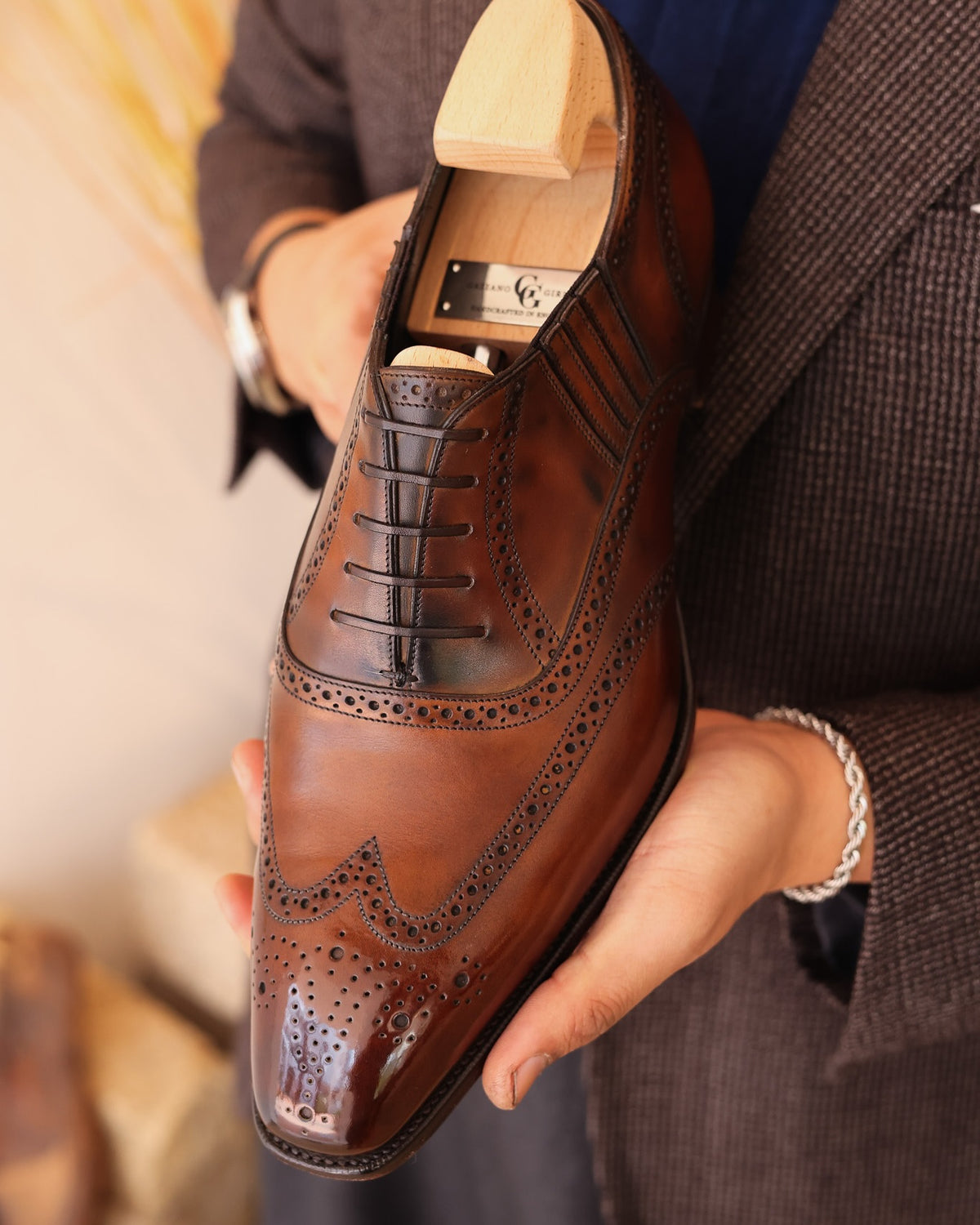 Genuine Leather Carved Business Casual Shoes
