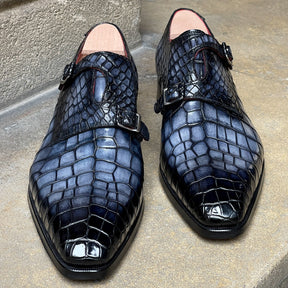 Asymmetrical Double Monk Strap