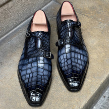 Asymmetrical Double Monk Strap