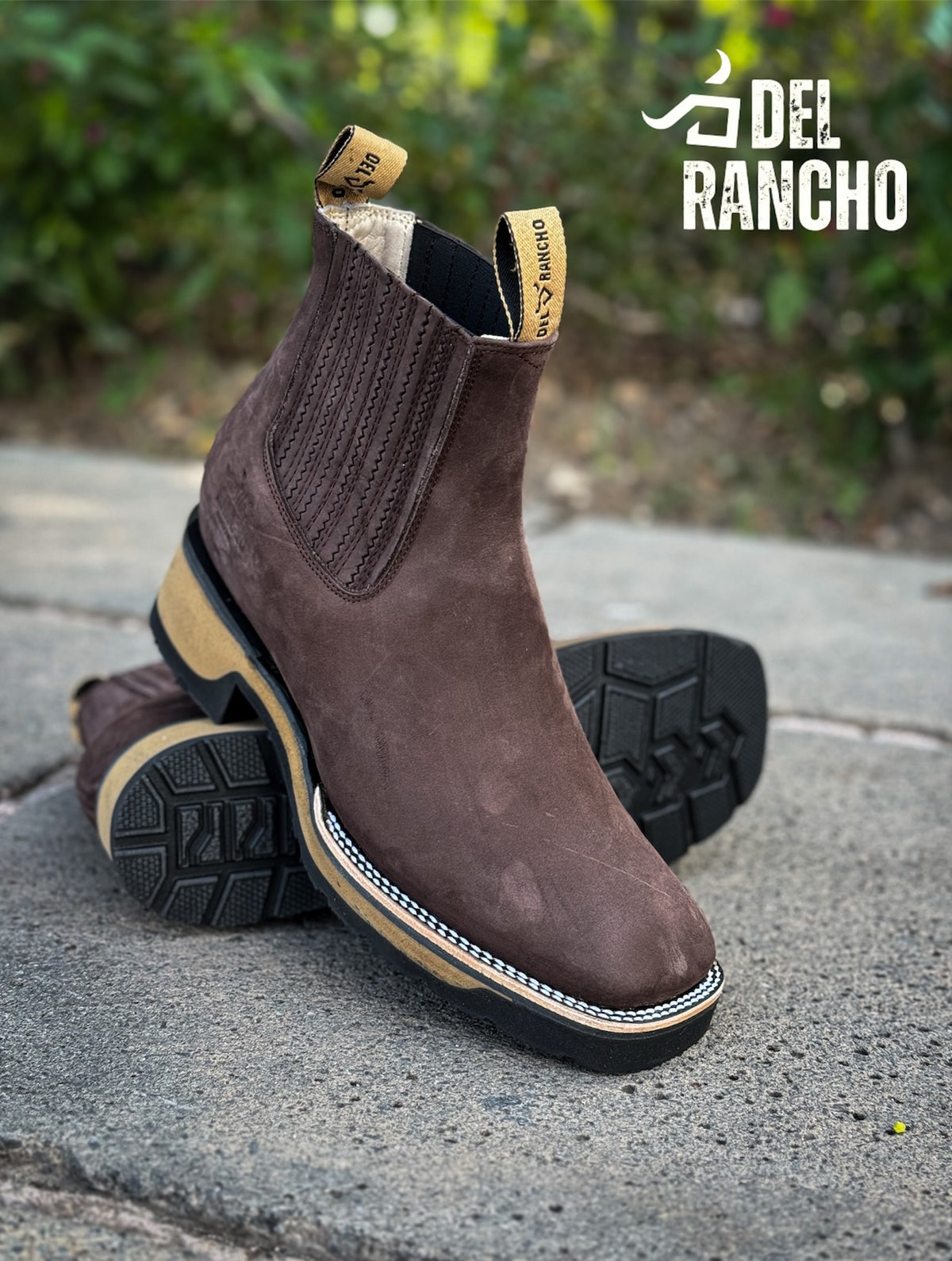 Vintage Square Toe Chelsea Boots